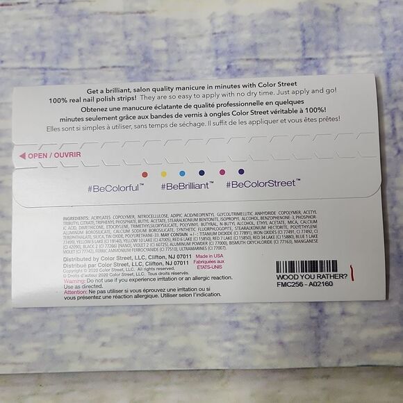 New and sealed Color Street Retired Wood You Rather - Picture 2 of 3